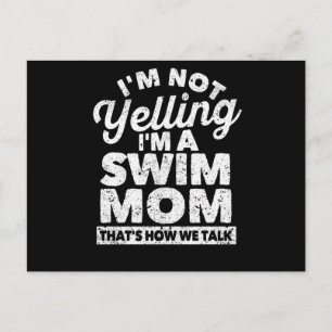 Jag skriker inte, jag är en simmande mamma vykort