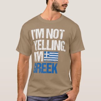 Jag skriker inte jag är grek rolig t shirt