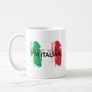 Jag skriker inte, jag är italiensk rolig Italien Kaffemugg