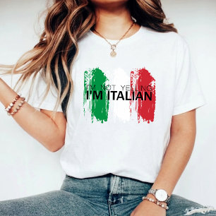 Jag skriker inte, jag är italiensk rolig Italien T Shirt