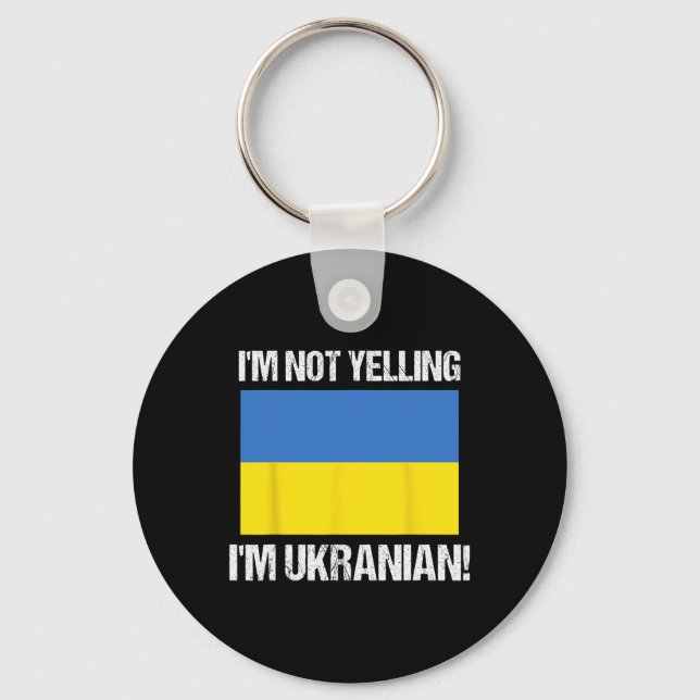 Jag skriker inte jag är ukrainsk internationell fl nyckelring (Framsida)