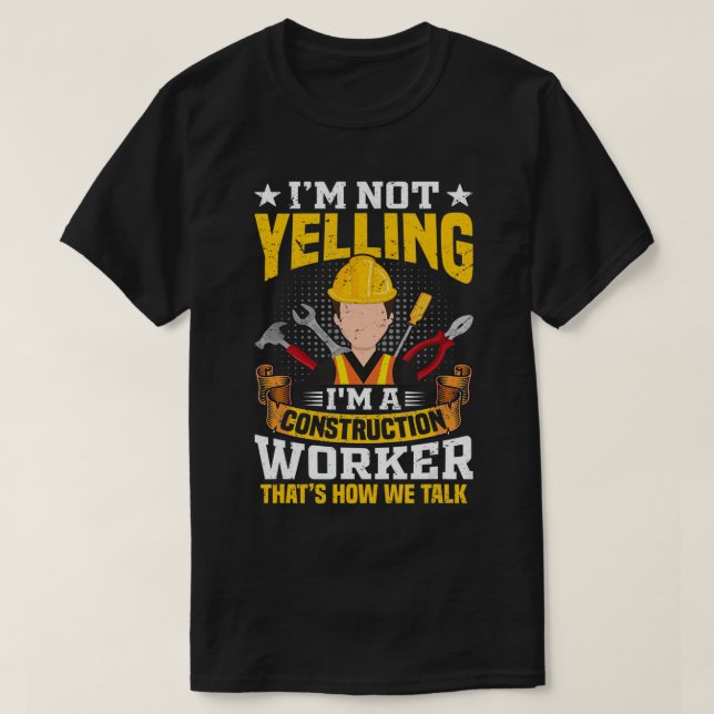 Jag skriker inte Lusnybyggarbetares offert Ve T Shirt (Design framsida)