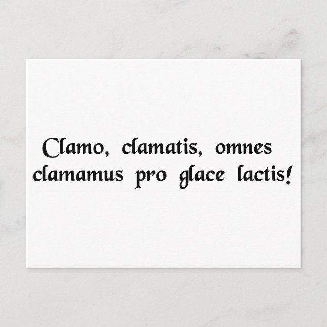 Jag skriker, skriker, vi skriker alla efter glass! vykort (Framsida)