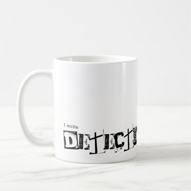Jag skriva detektiver Fiction Kaffemugg (Vänster)