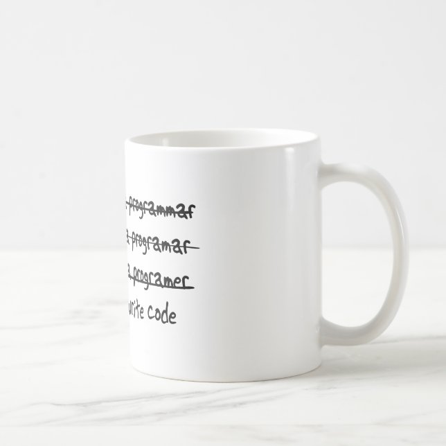 Jag skriver kodifierar kaffemugg (Höger)
