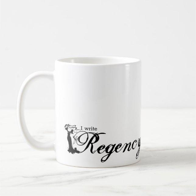 Jag skriver Regency-romantik Kaffemugg (Vänster)