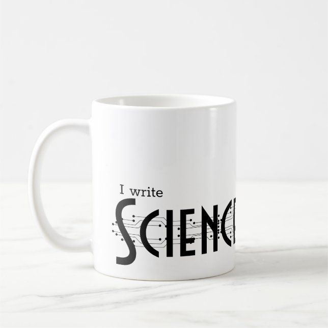 Jag skriver Science Fiction Kaffemugg (Vänster)