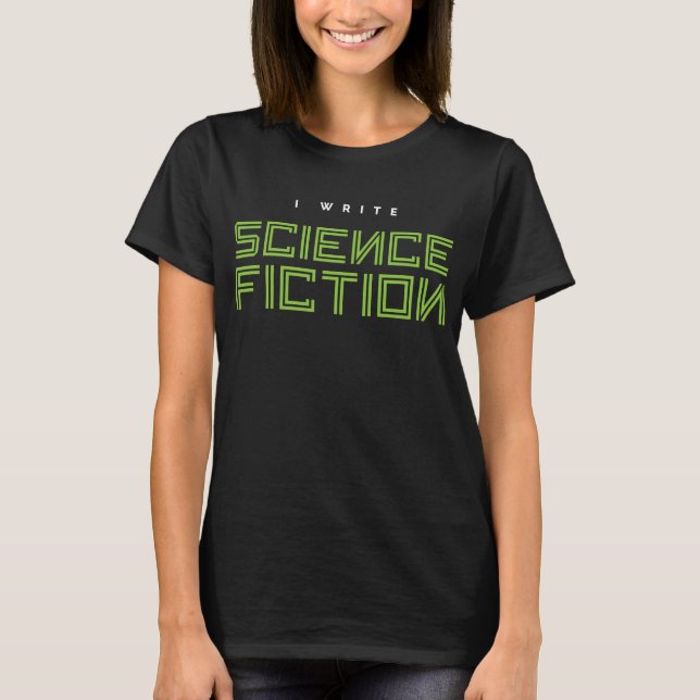 Jag skriver science fiction t-shirt (Framsida)