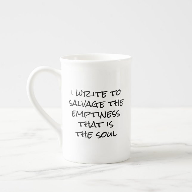 Jag skriver specialmugg benporslin mugg (Vänster)