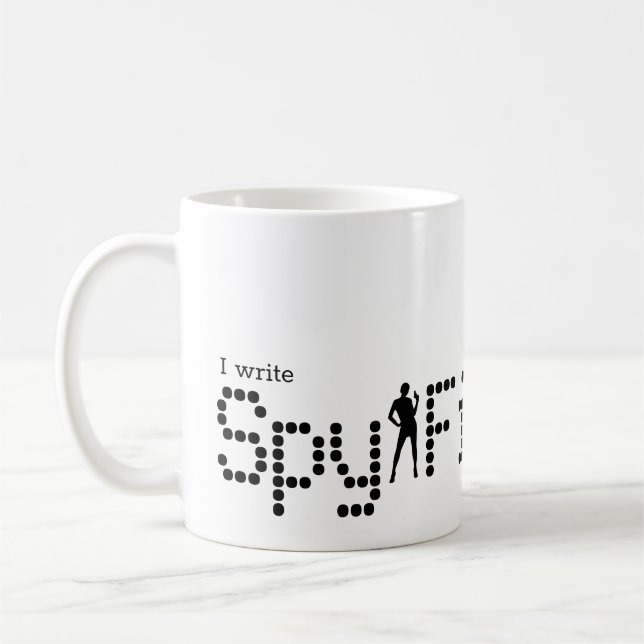 Jag skriver spionfiktion kaffemugg (Vänster)