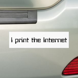 Jag skriver ut Internet Bildekal