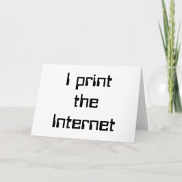 Jag skriver ut Internet Kort