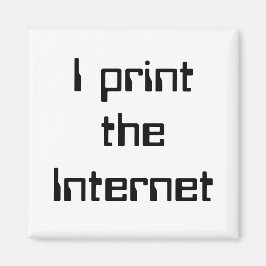 Jag skriver ut Internet Magnet