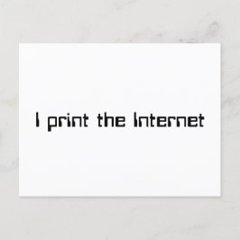 Jag skriver ut Internet Vykort