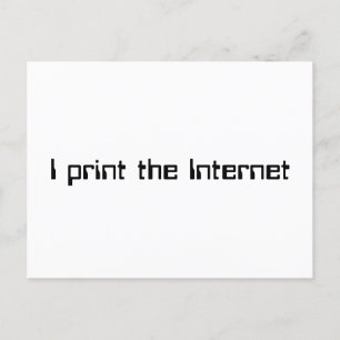 Jag skriver ut Internet Vykort
