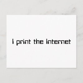 Jag skriver ut Internet Vykort