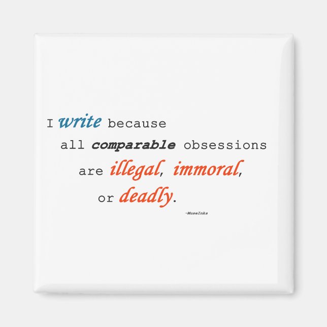 Jag skrivor för... magnet (Framsidan)