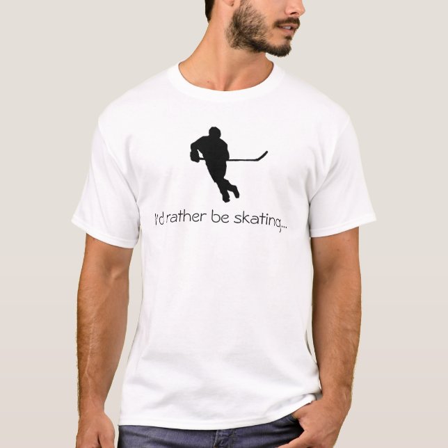Jag skulle åker skridskor ganska… T-tröja Tee Shirt (Framsida)