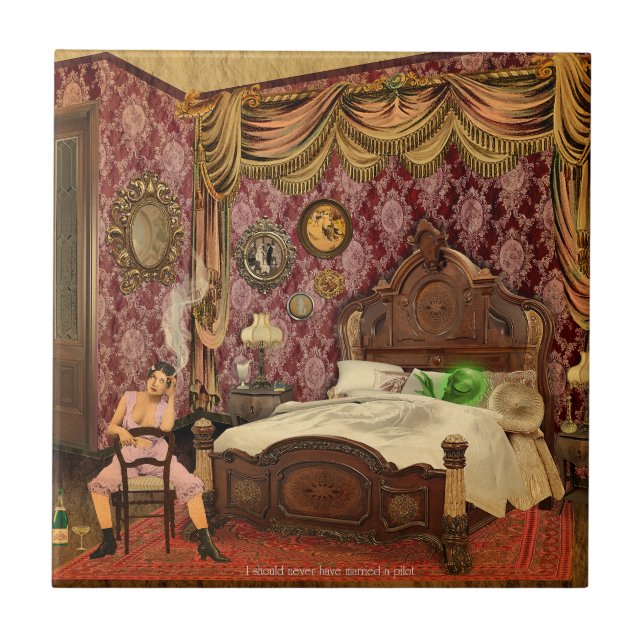 Jag skulle aldrig ha gift mig med en pilot kakelplatta (Framsidan)