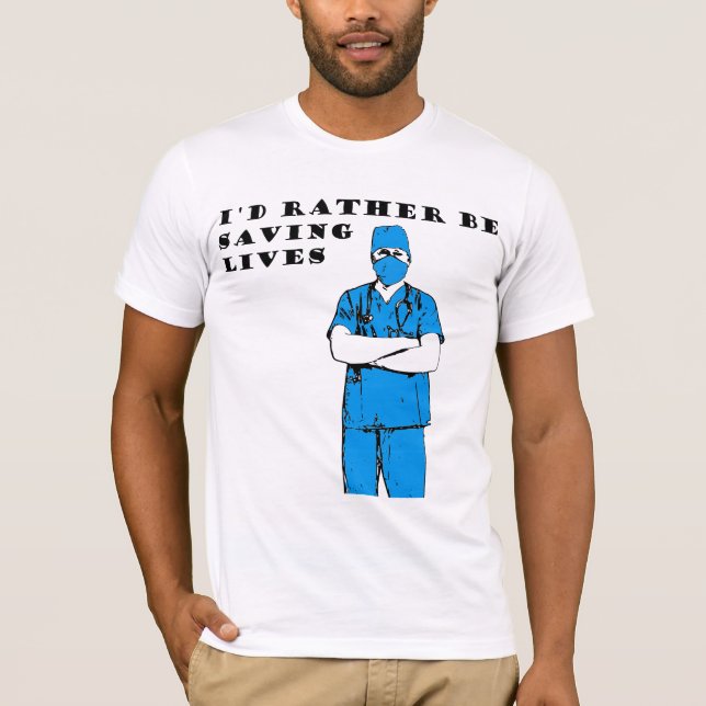 Jag skulle är ganska besparingliv tee (Framsida)