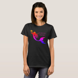 Jag skulle är ganska en sjöjungfru, svart skjorta tee shirt