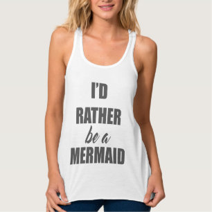 Jag skulle är ganska en sjöjungfrutanktop linne med racerback