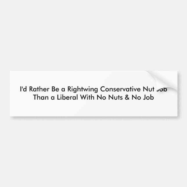 Jag skulle är ganska ett Rightwing konservativt Bildekal (Framsidan)