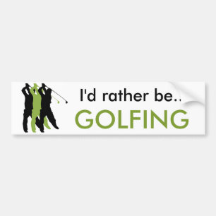 Jag skulle är ganska golfspelbildekalet bildekal