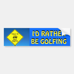 Jag skulle är ganska golfspelet bildekal