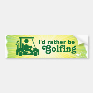 Jag skulle är ganska golfspelGolfbildekalet Bildekal