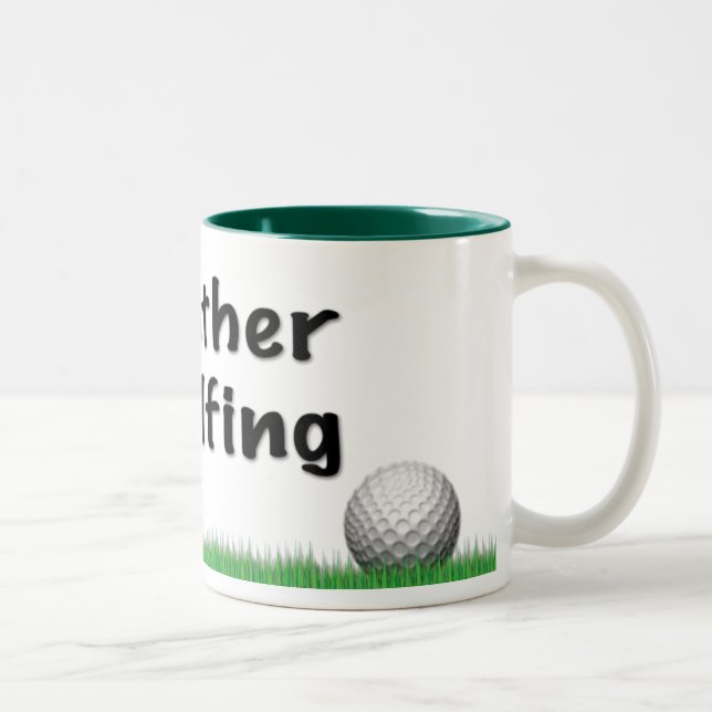 Jag skulle är ganska golfspelmuggen Två-Tonad mugg (Höger)