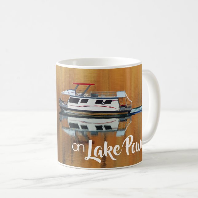 Jag skulle är ganska Houseboating på sjön Powell Kaffemugg (Framsida höger)