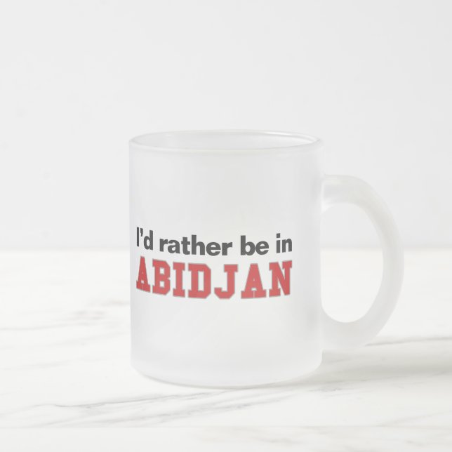 Jag skulle är ganska i Abidjan Frostad Glasmugg (Höger)