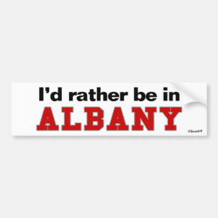 Jag skulle är ganska i Albany Bildekal