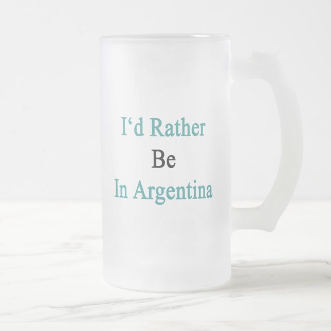 Jag skulle är ganska i Argentina Frostat Ölglas (Höger)