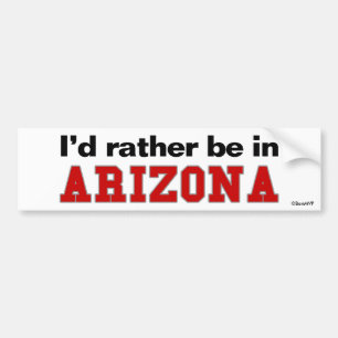Jag skulle är ganska i Arizona Bildekal