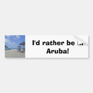 Jag skulle är ganska i Aruba! Bildekal