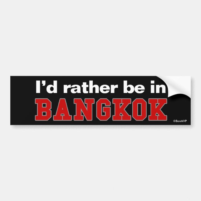 Jag skulle är ganska i Bangkok Bildekal (Framsidan)