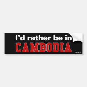 Jag skulle är ganska i Cambodja Bildekal