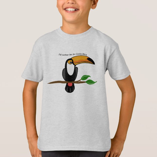 Jag skulle är ganska i Costa Rica som var toucan T Shirt (Framsida)