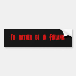 Jag skulle är ganska i Finland. Bildekal
