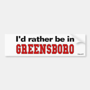 Jag skulle är ganska i Greensboro Bildekal