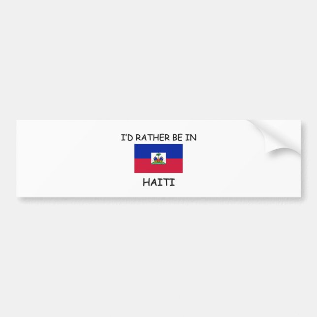 Jag skulle är ganska i Haiti Bildekal (Framsidan)