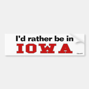 Jag skulle är ganska i Iowa Bildekal
