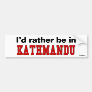 Jag skulle är ganska i Kathmandu Bildekal