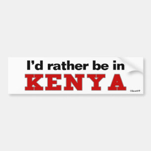 Jag skulle är ganska i Kenya Bildekal