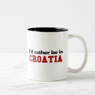 Jag skulle är ganska i Kroatien Två-Tonad Mugg