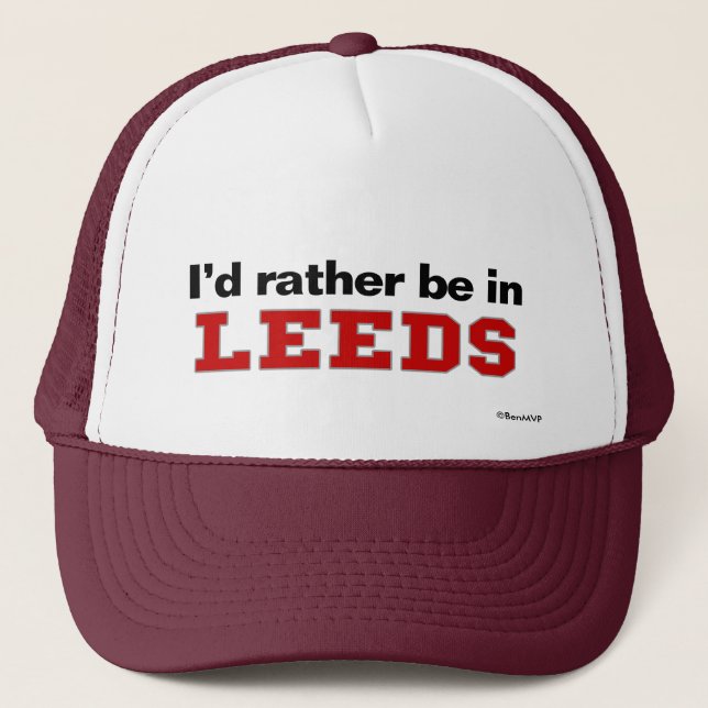 Jag skulle är ganska i Leeds Truckerkeps (Framsida)