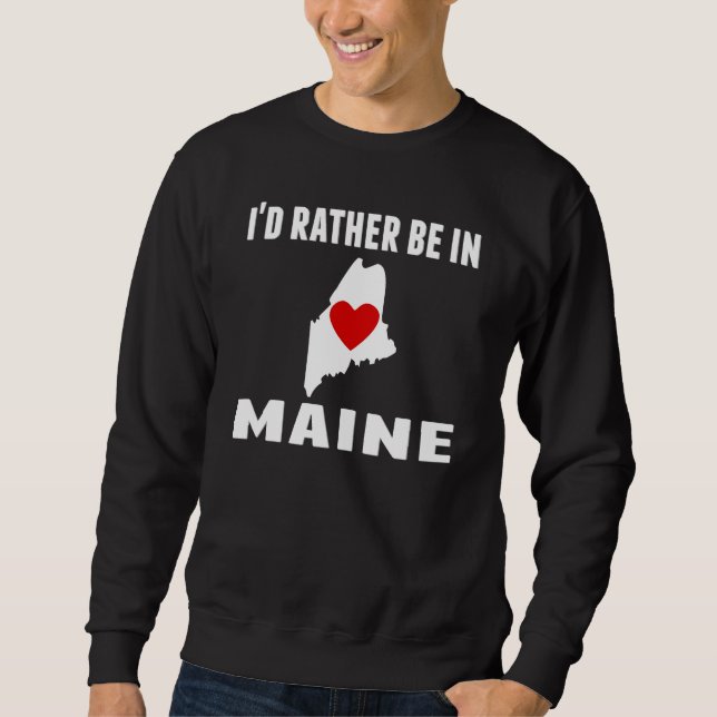 Jag skulle är ganska i Maine Långärmad Tröja (Framsida)