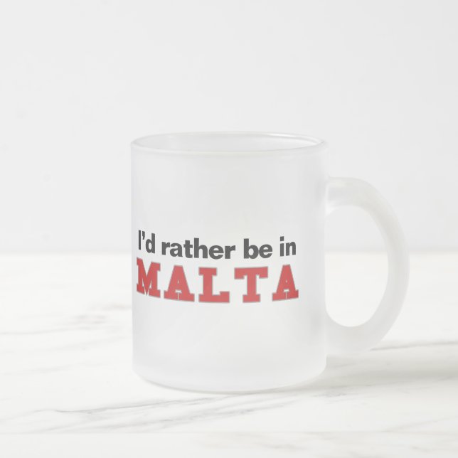 Jag skulle är ganska i Malta Frostad Glasmugg (Höger)